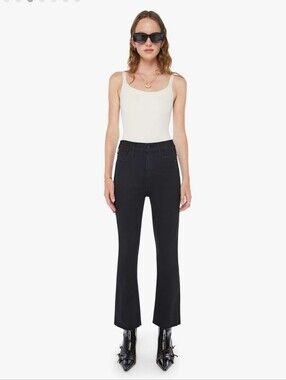 MOTHER The Hustler Ankle Fray Jean Not Guilty Black Size 28